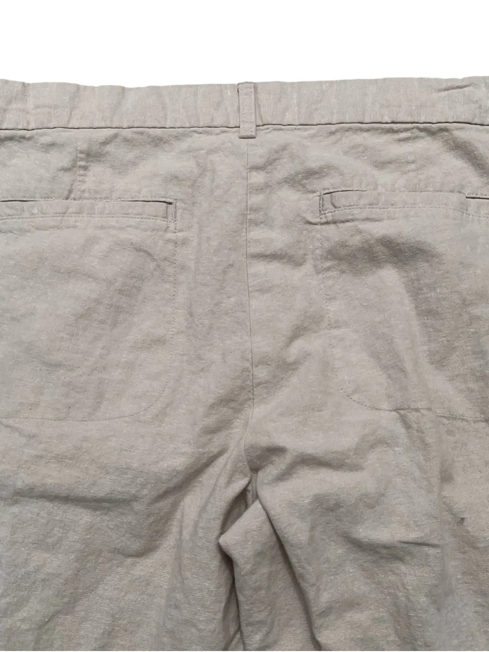 Banana Republic Pants Mens Size 33x32 Flat Front Linen Cotton Straight Leg Beige
